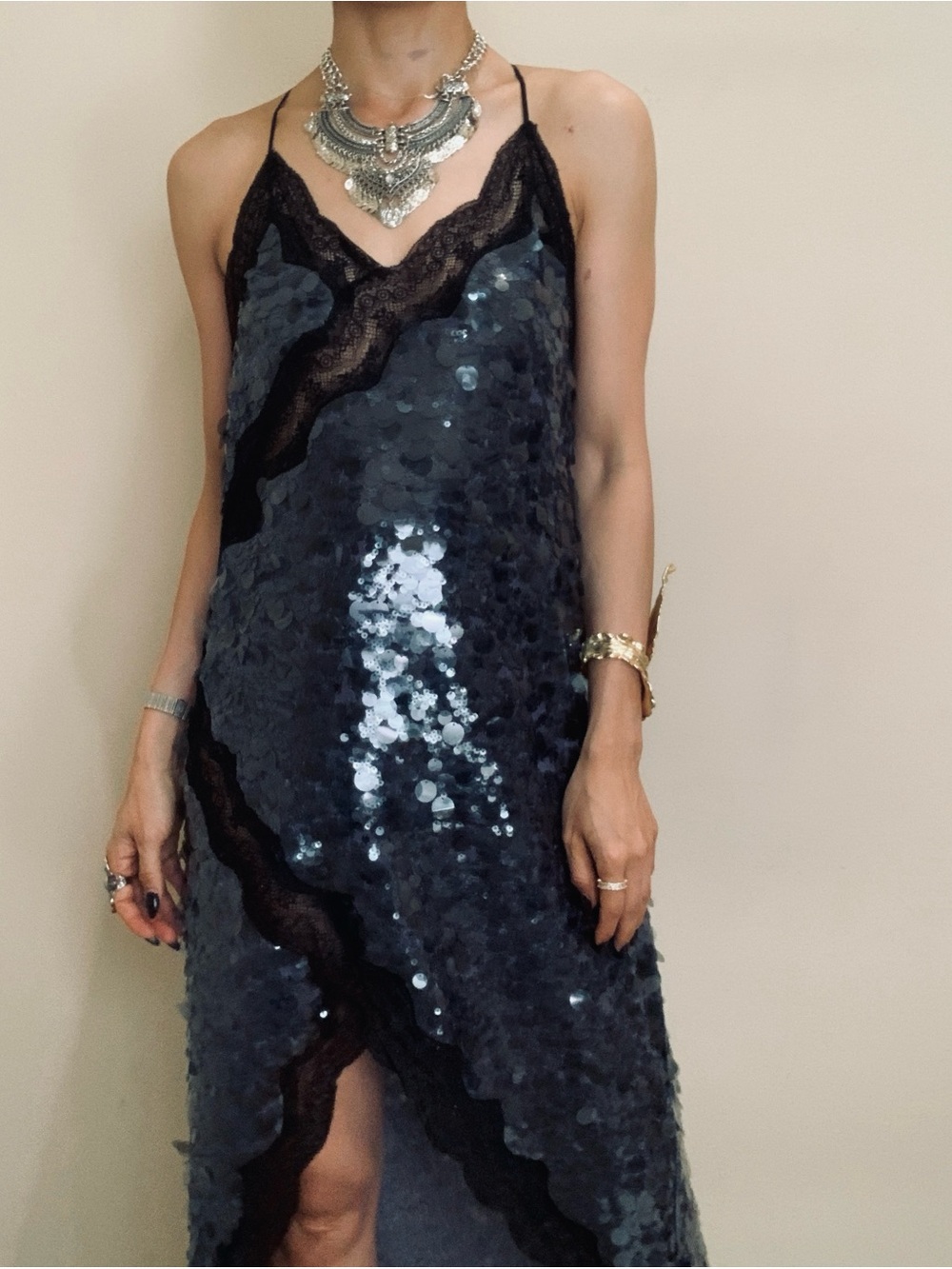 Brand New Zara sequins maxi dress size L - Picture 6 of 14